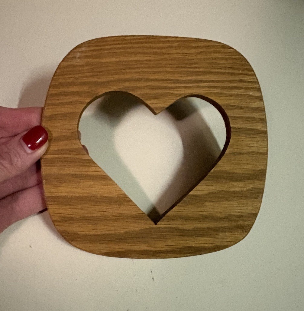 Heart Lid For Wicker/Woven Basket, See Measurements