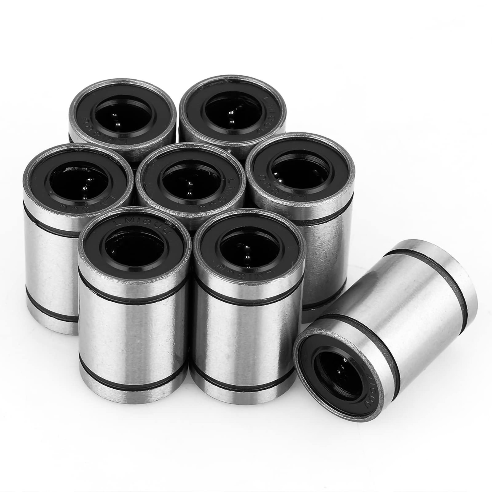 8pcs LM10UU Linear Motion Ball Bearings, 10mm Linear Bearings for 10mm Rod 3D...
