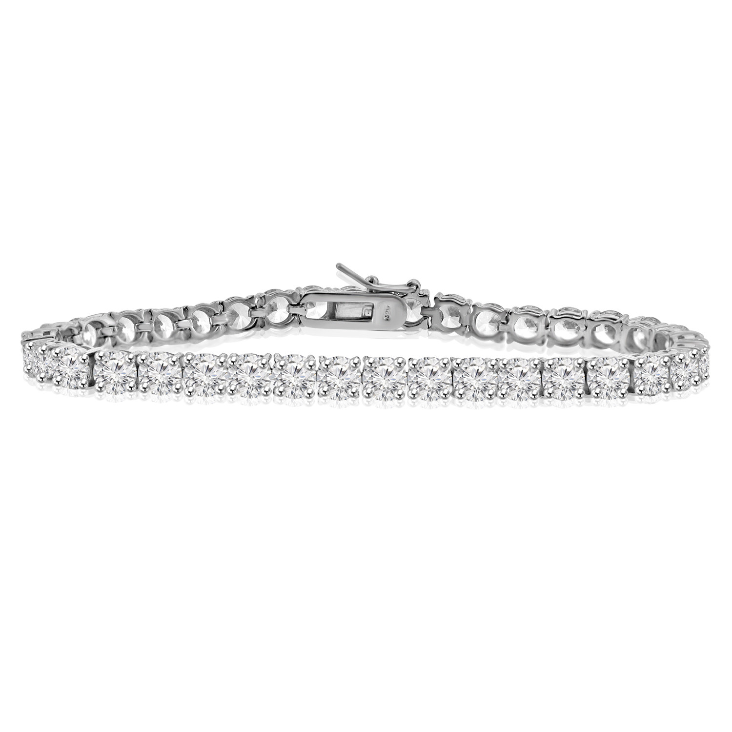 32.04 ct Ladies Round Cut Cubic Zirconia Tennis Bracelet in 925 kt Silver