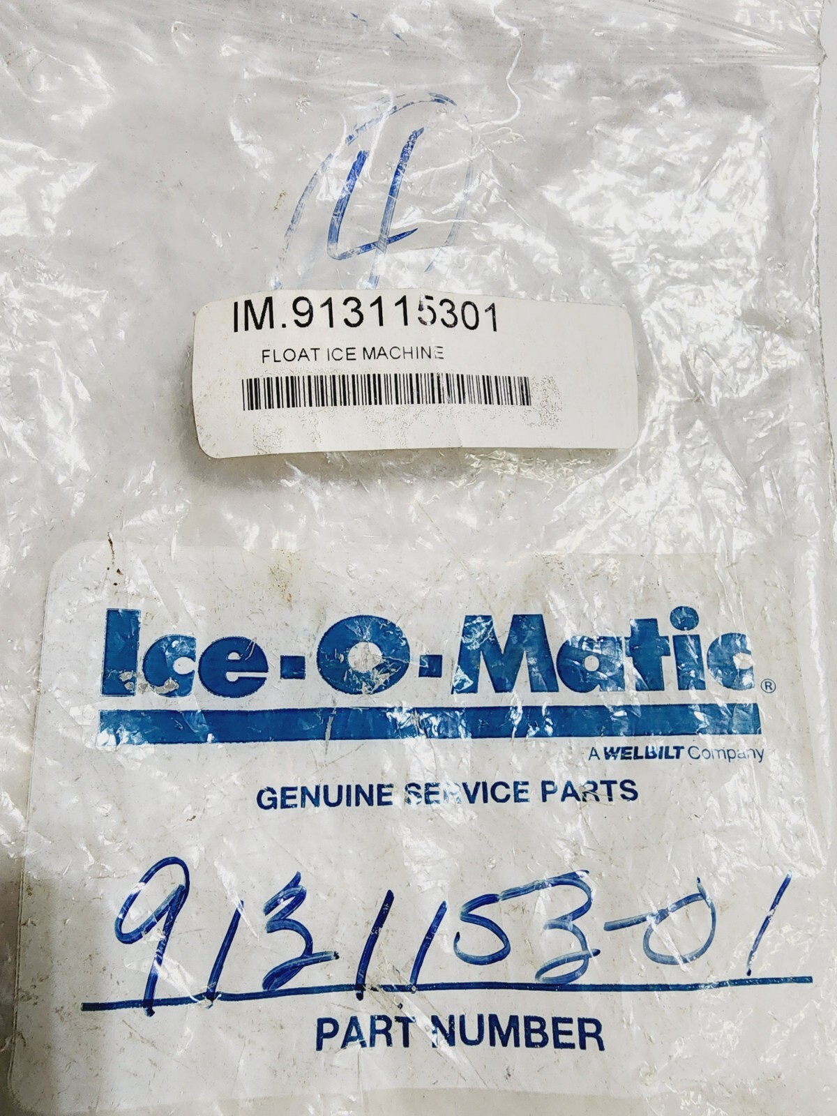 Ice-O-Matic 913115301 Float Valve Assembly 9131111-101