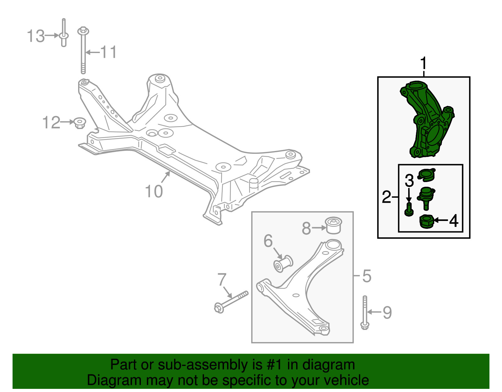 Genuine Ford Steering Knuckle BK3Z3K186C