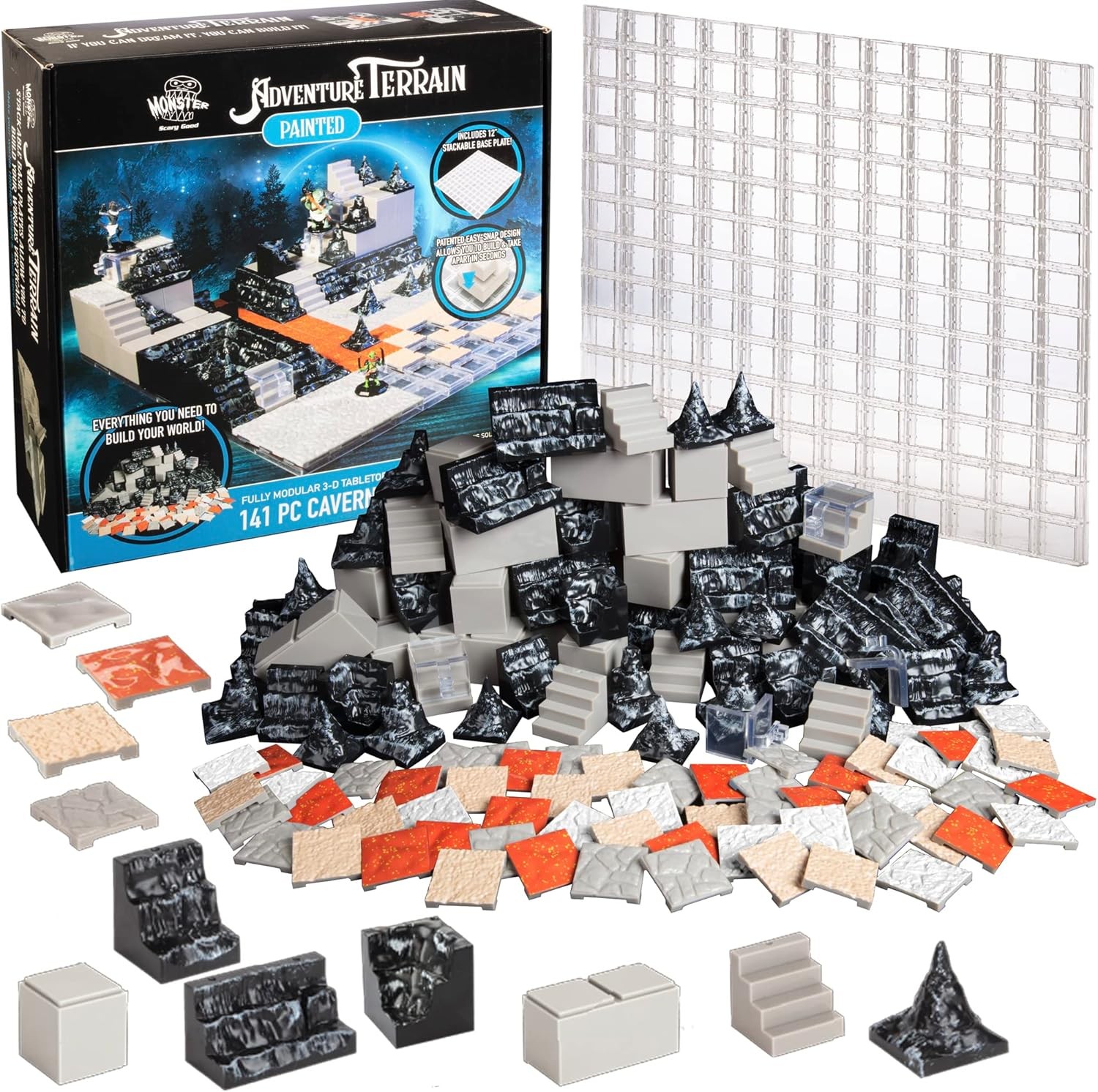 Monster Adventure Terrain 3D Interchangeable Builder System 141pc Painted