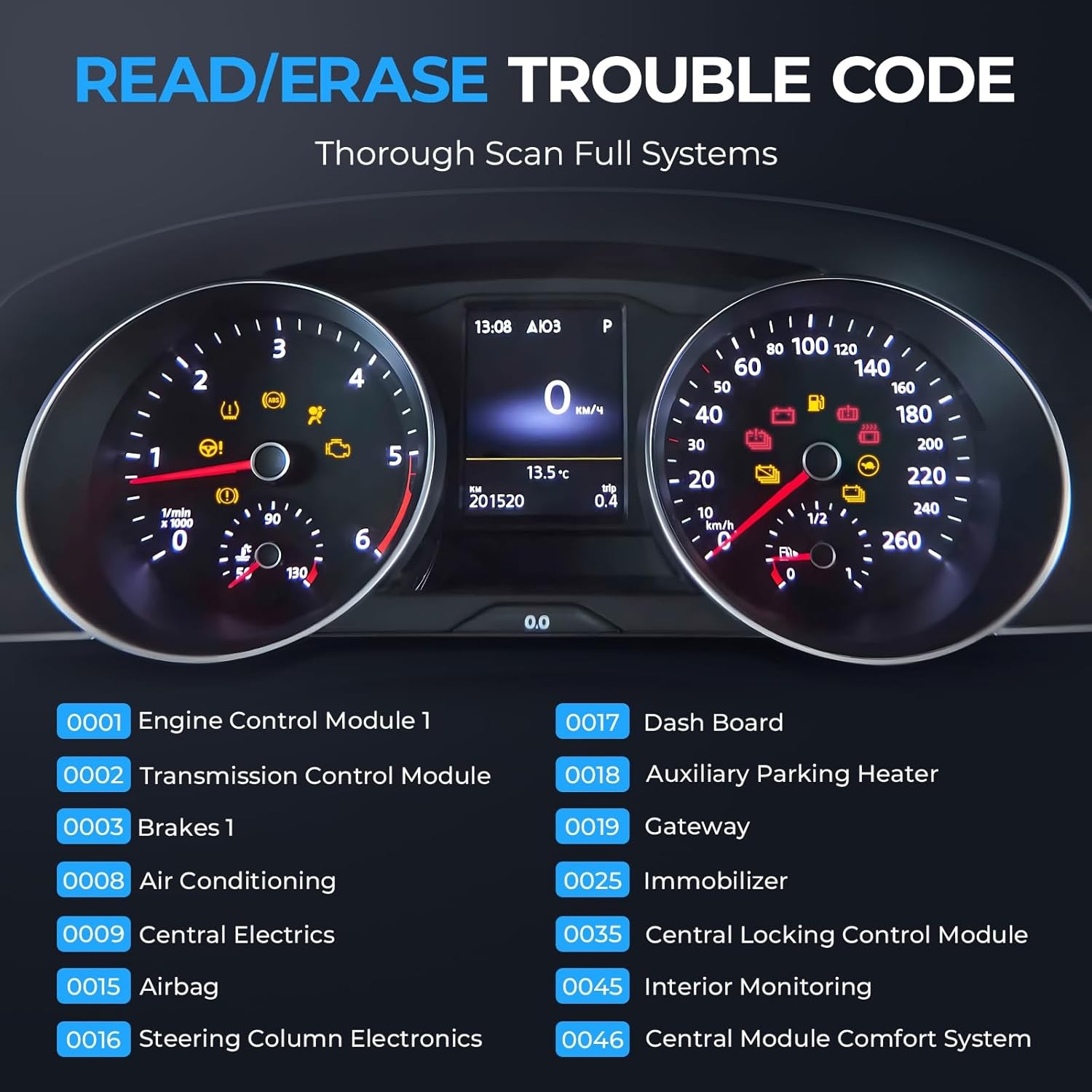 AUTOPHIX 5600 Full System Diagnostic Scan Tool OBD2 Scanner Code Reader for VW