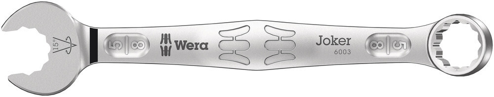 Wera 020216, 6003 Joker combination wrench, Imperial, 5/8" x 182 mm