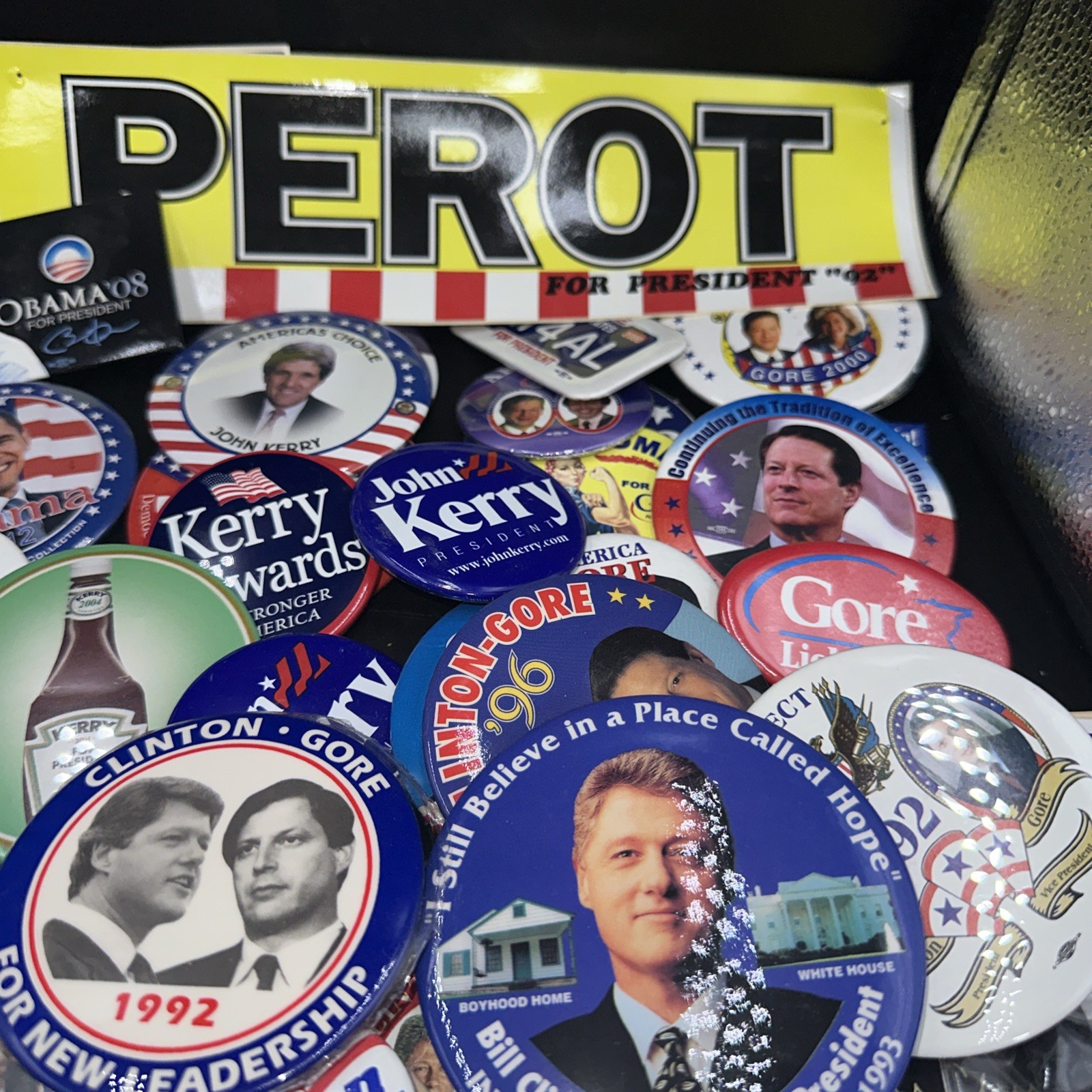 Political Collectibles Buttons Stickers Collection Lot 80’s To 10’s