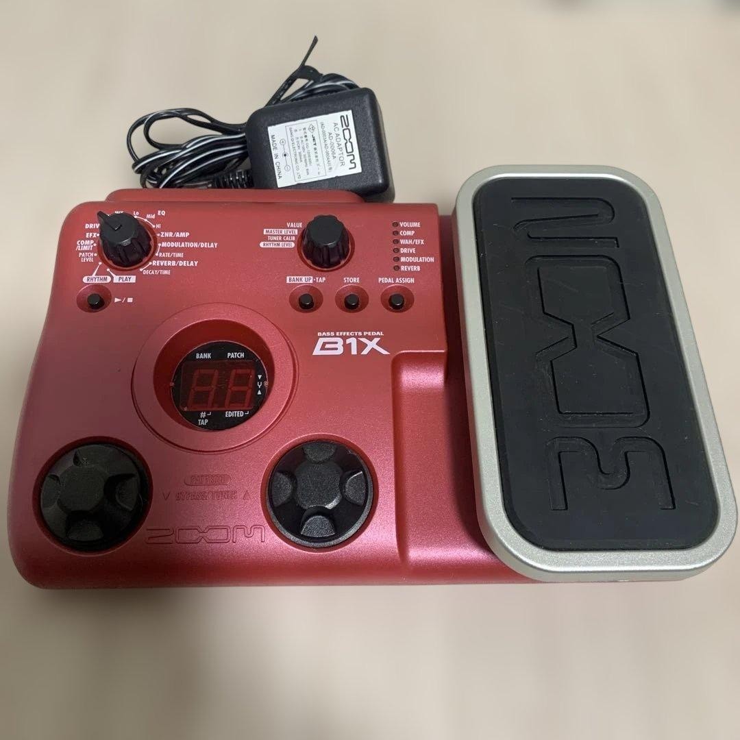 Zoom B1X Bass Effects Pedal Used with Power Supply