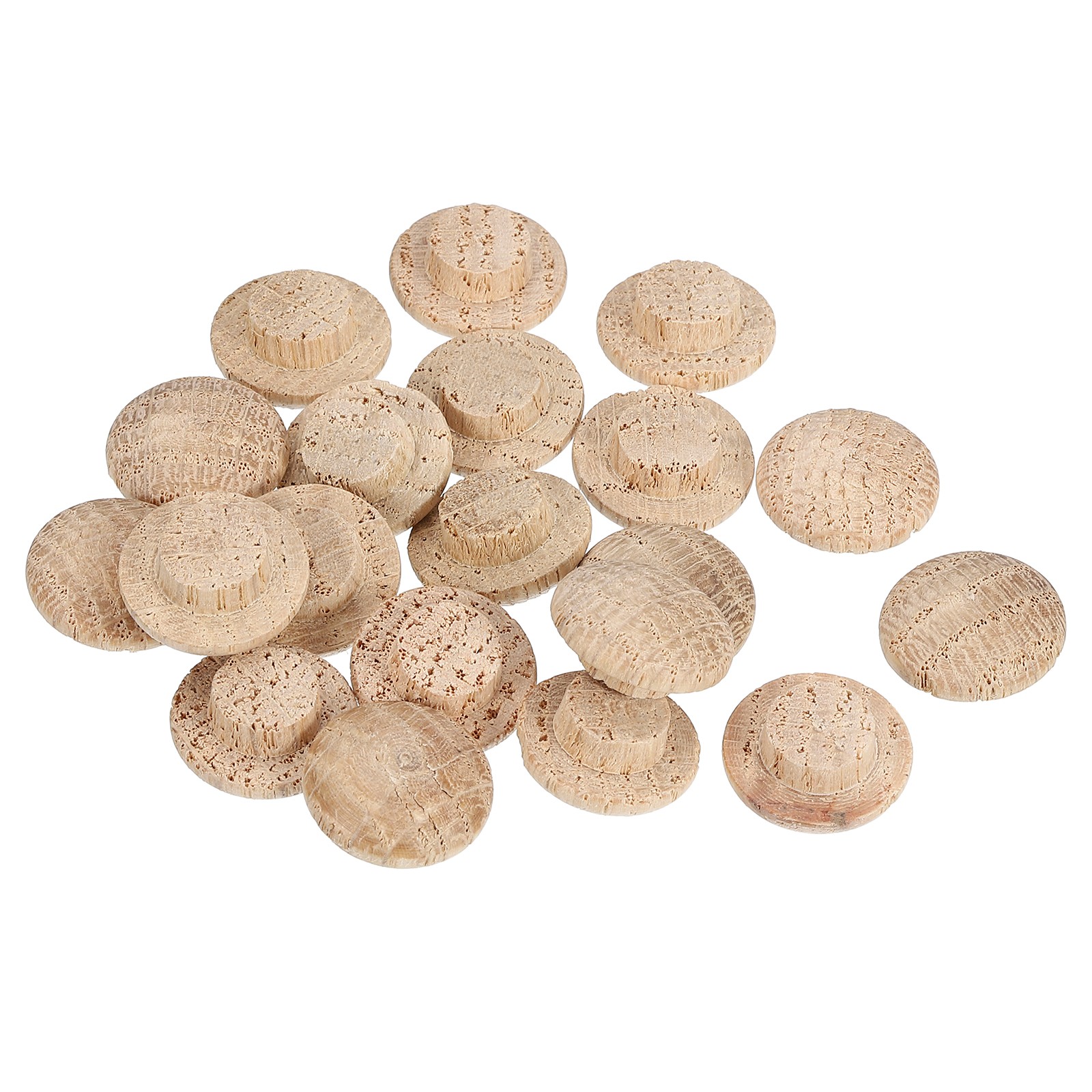 100 Pcs 0.39 x 0.71 Inch Wood Hole Plugs, Wood Pocket Button Plug for Furniture