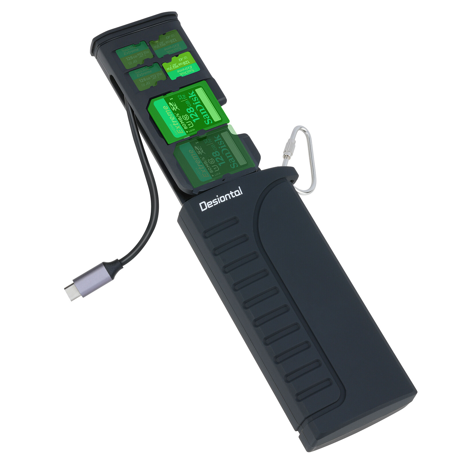 Micro SD Card Reader&Storage Box High Speed for 4 SD 6 TF 2 Nano SIM Cards