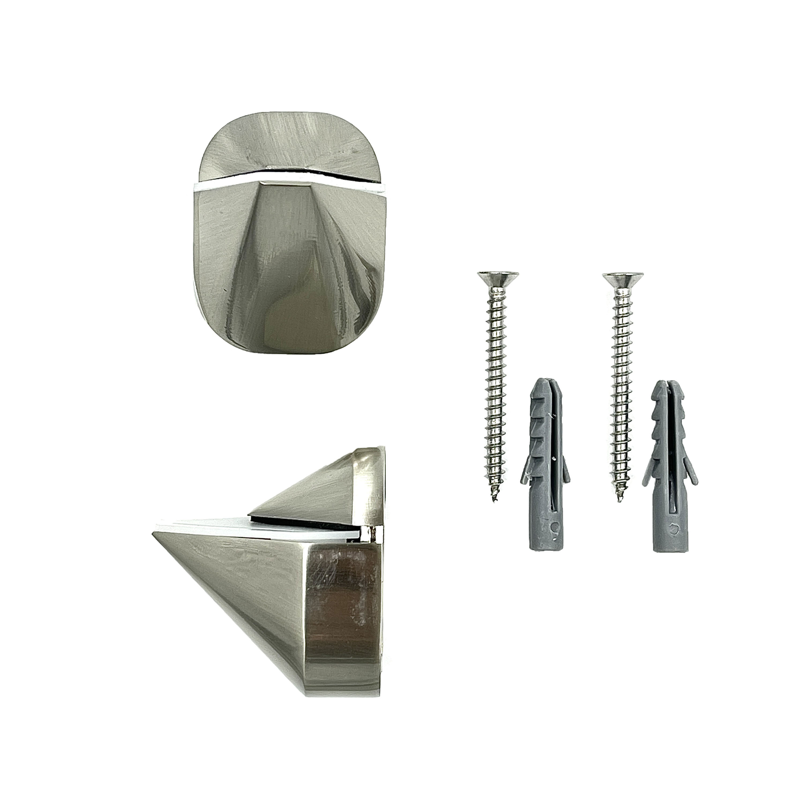 CRL DL631BN Brushed Nickel Adjustable Shelf Clamp Pair