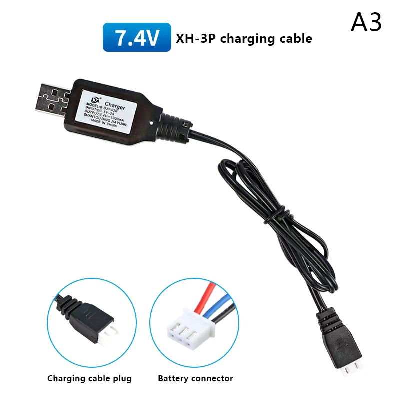 7.4V Charger SM-2P/3P SM-4P Reverse XH-3P/4P Li Battery Electric Toy USB Charge