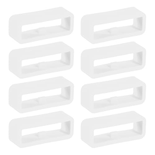 Watch Band Holder Loop, Universal Silicone Watch Replacement Band 20mm White