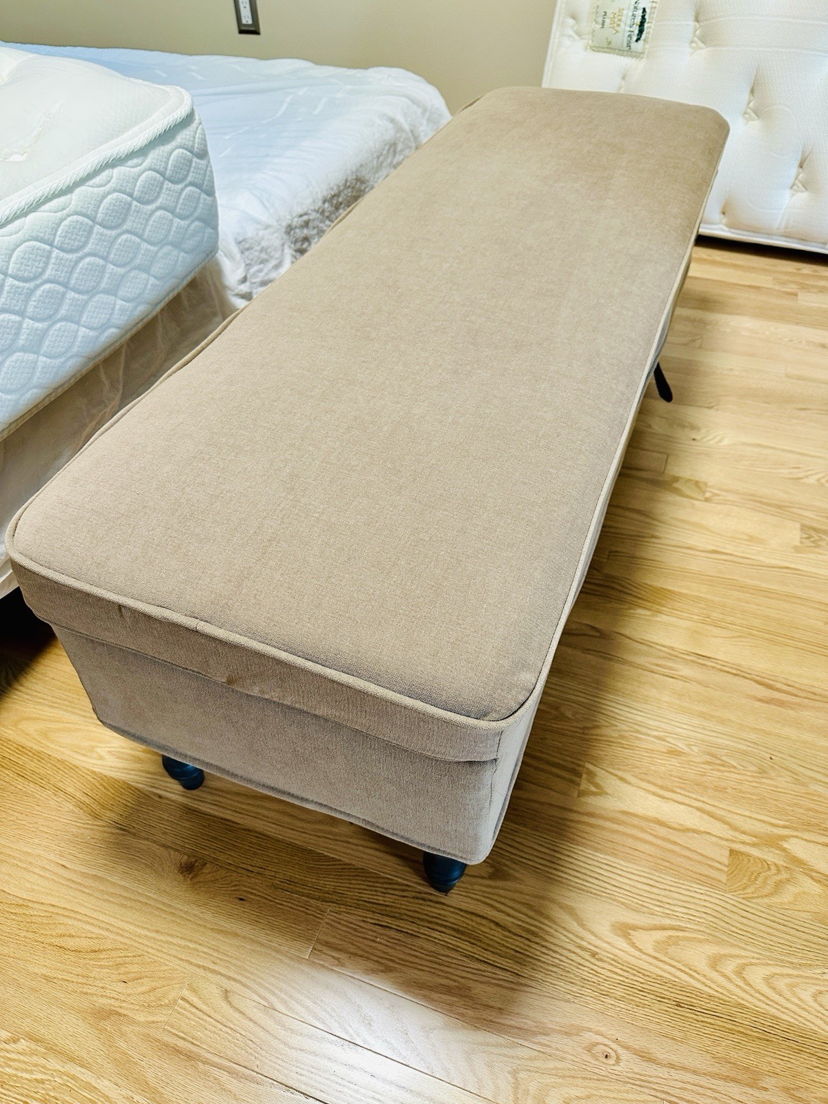 IKEA Stocksund Upholstered Storage Bench In Ljungen Beige
