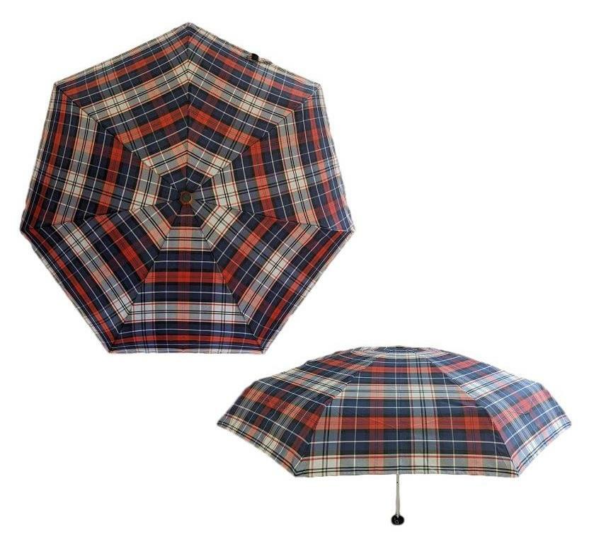 Nova Check Navy Red Umbrella with Cover Unisex (UD)