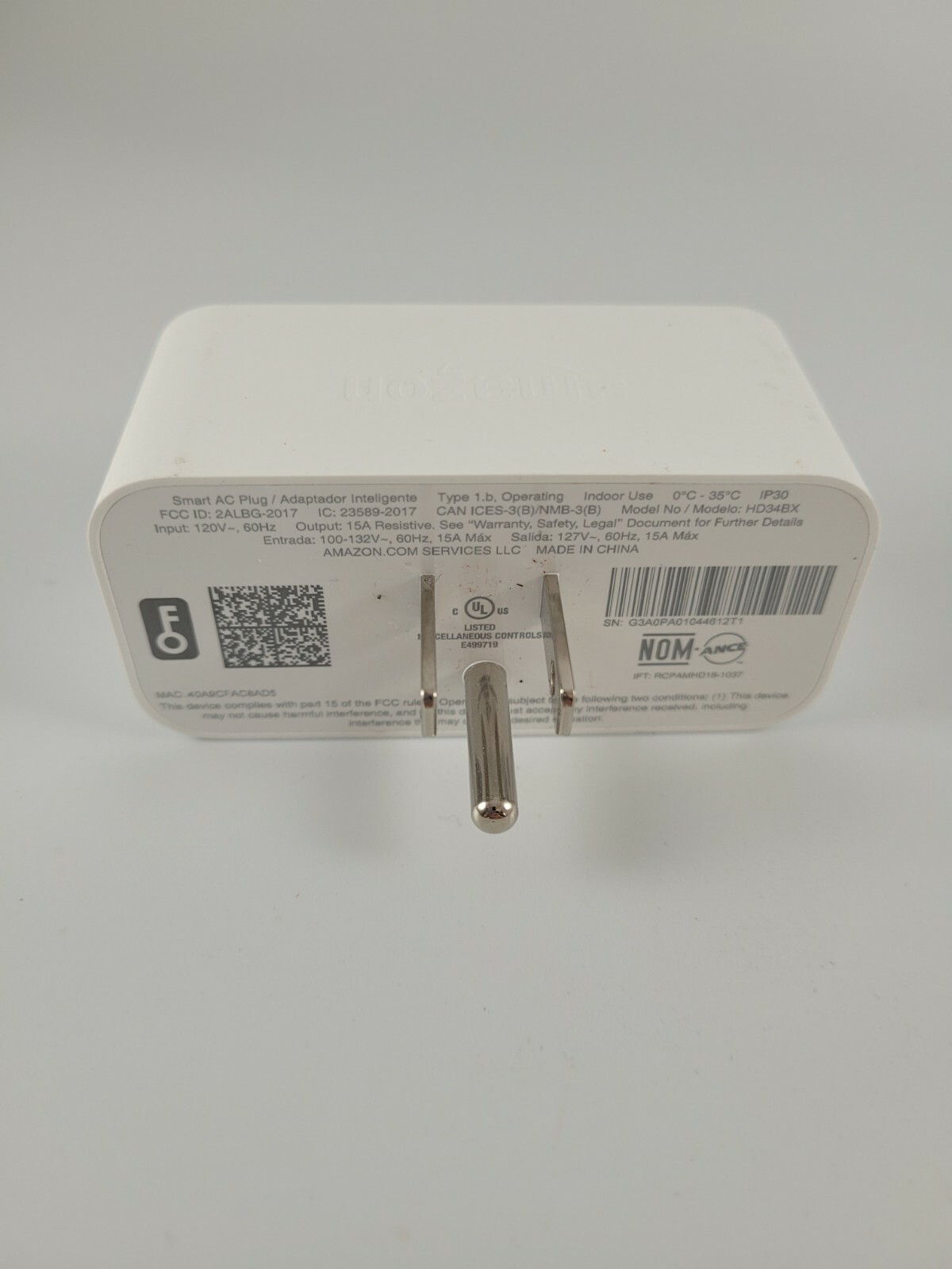 Amazon Smart Plug, Works with Alexa – Tested - Working - Pre-owned