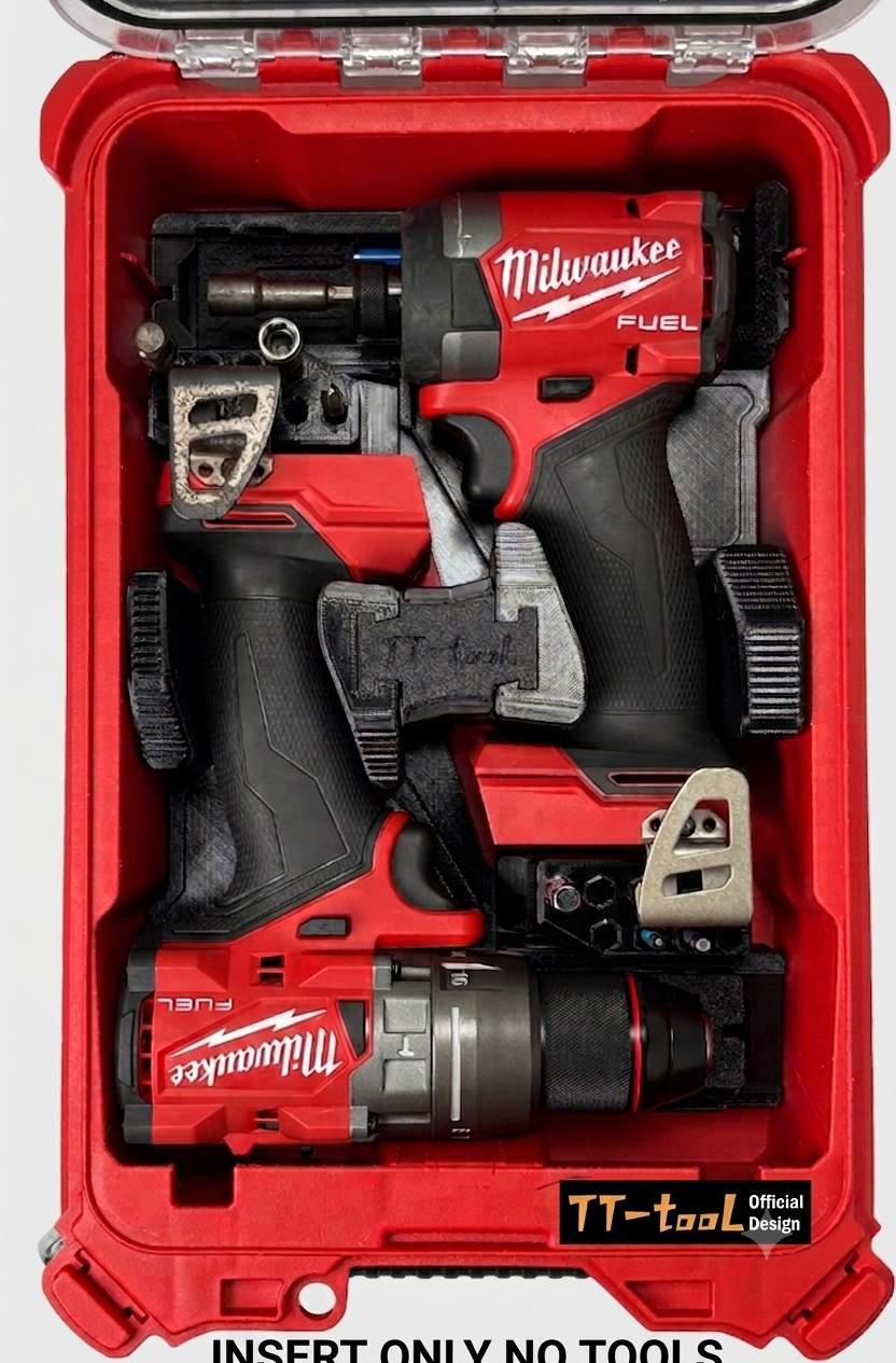 Fits Milwaukee M18 FUEL Impact & Hammer Drill PACKOUT Insert (Insert Only)