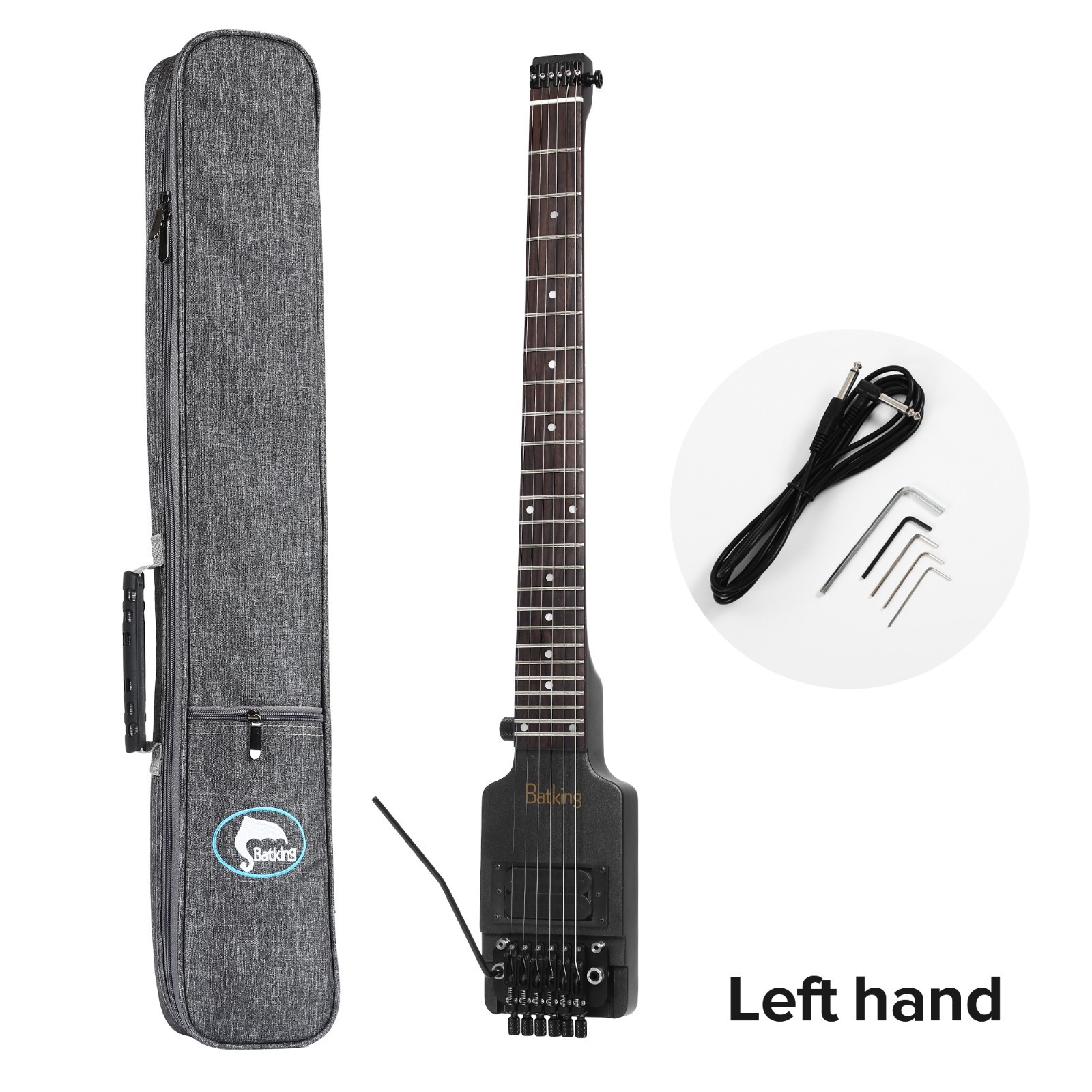 Lefthand Batking Headless Electric 6-String Double Locking Tremolo Guitars Bag