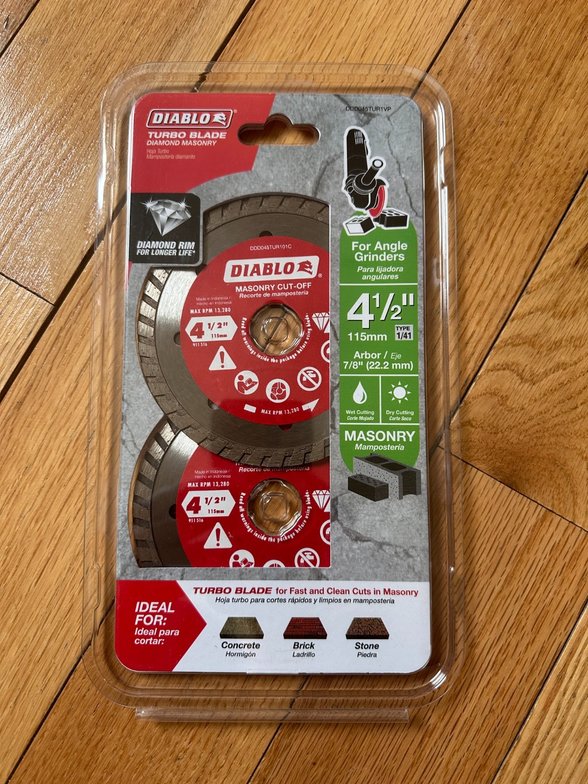 DIABLO 4-1/2 in. Turbo Rim Masonry Diamond Cut Off Blade 2 Packs
