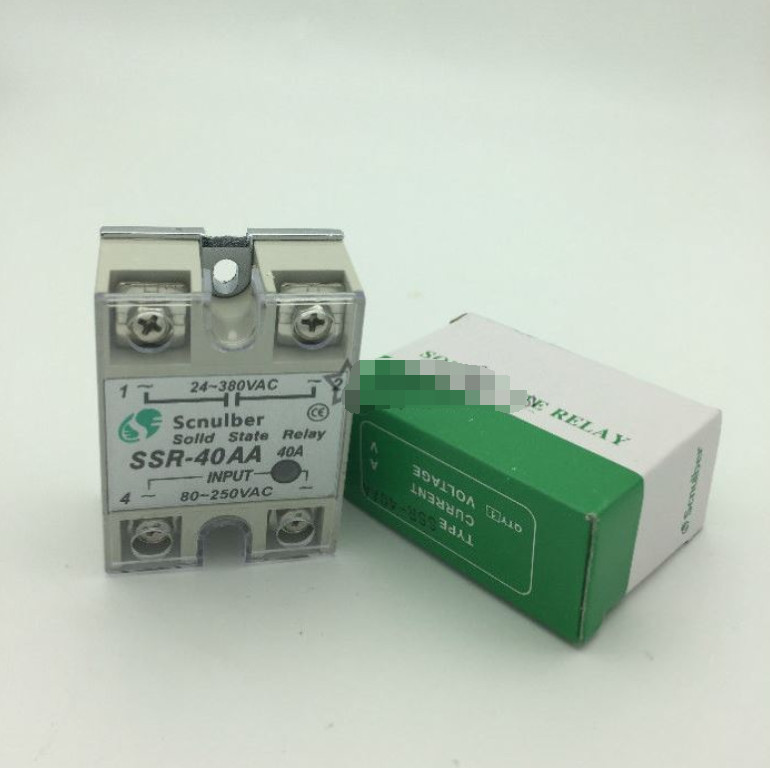 1PC New Scnulber SSR-40AA SSR40AA Solid State Relay 40A Free Shipping