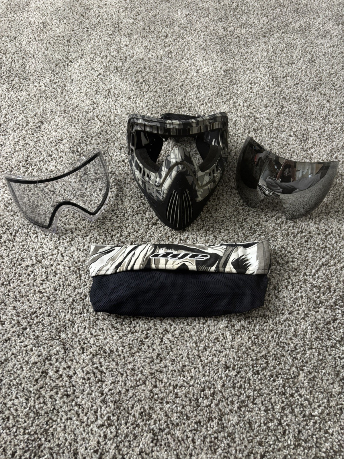 Dye Invision Goggle I4 Mask with Thermal, Clear Lens, Mesh Headband Liquid Grey