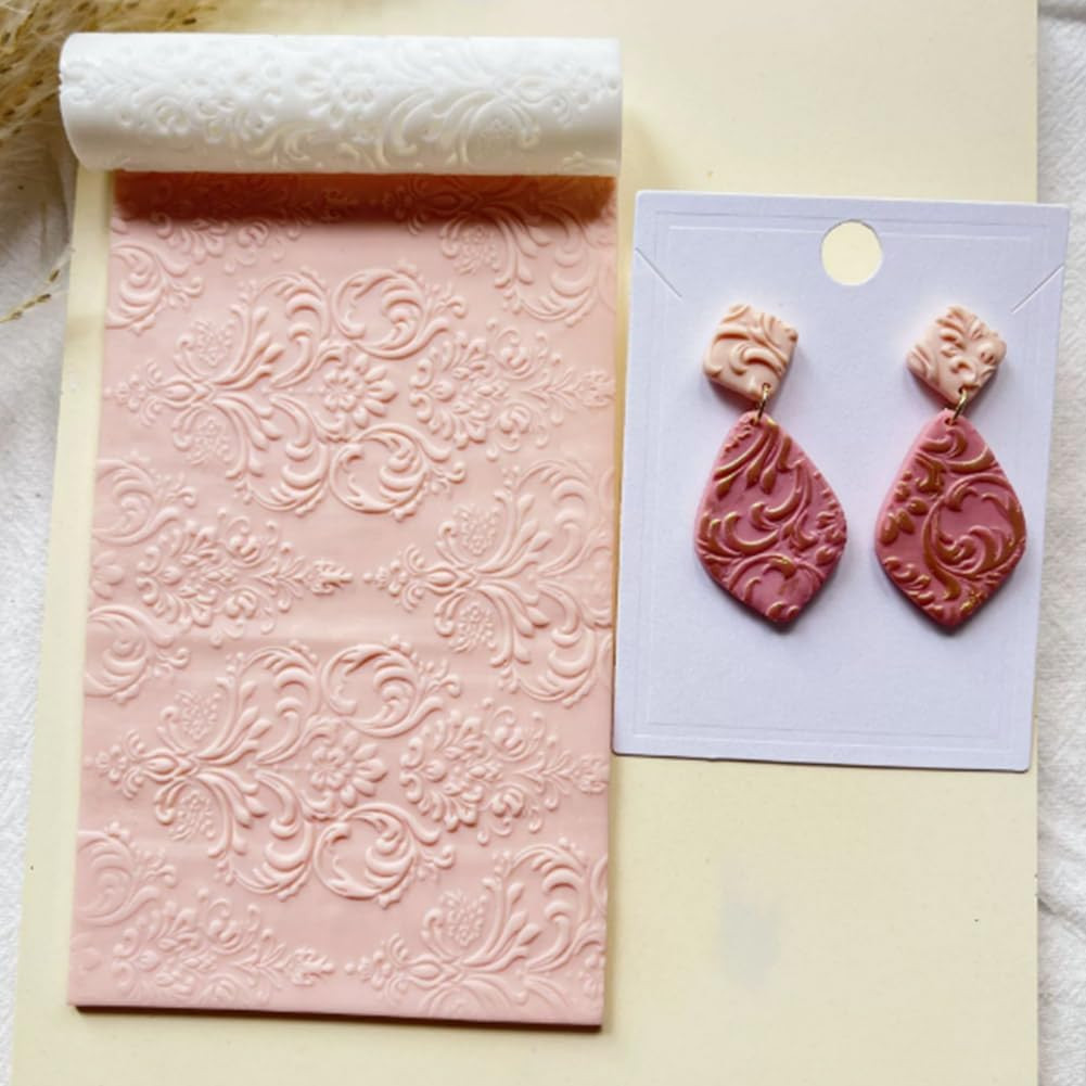 Polymer Clay Texture Roller Clay Earring Molds Polymers Clay Texture Sheets Poly