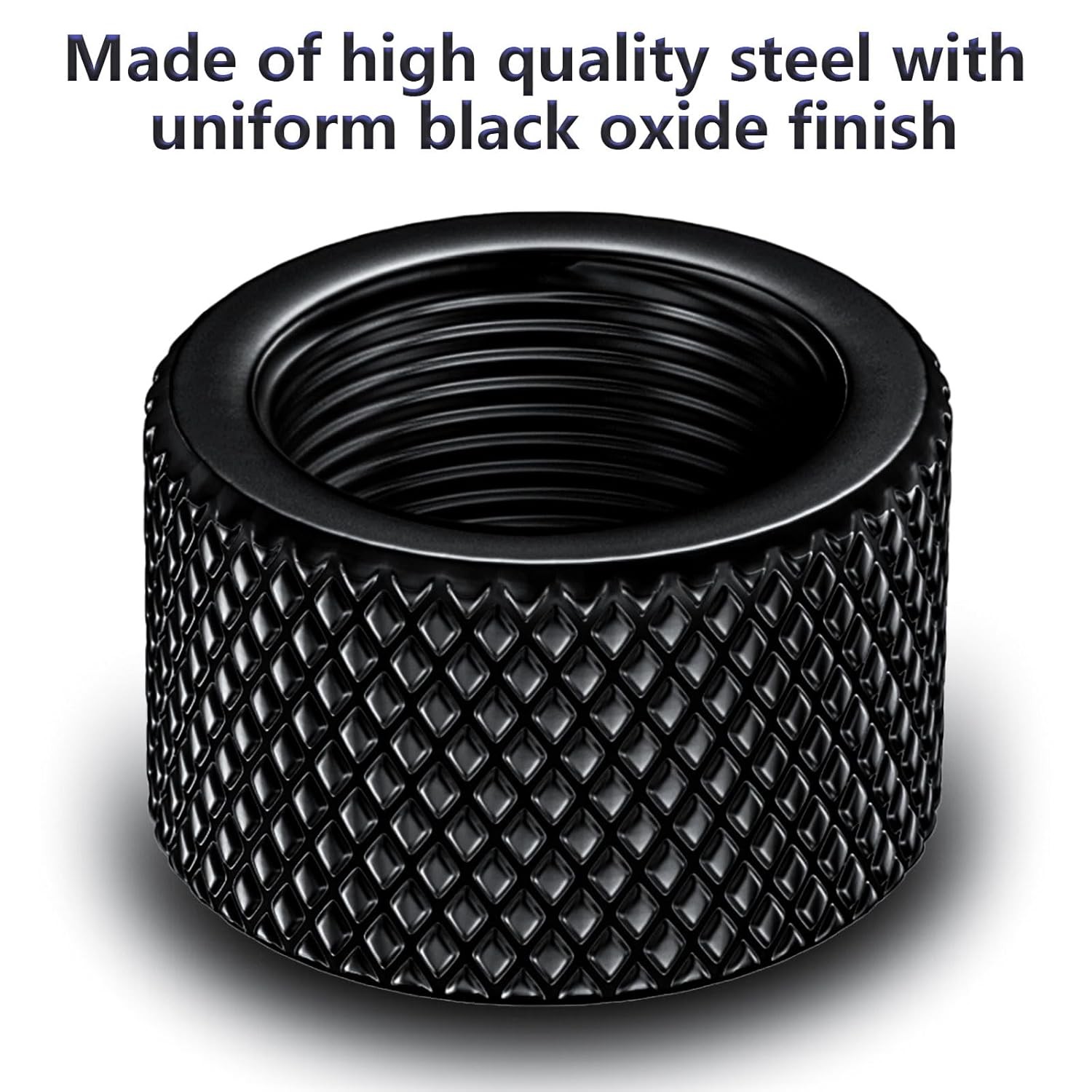 2 Pack Thread Protector, 5/8X24 Steel Thread Adapters (Black)