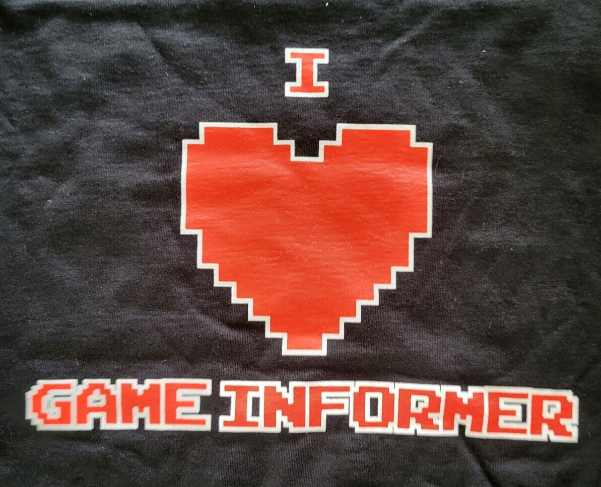 I Love Game Informer Video Game Magazine Shirt Black XL. Excellent Condition