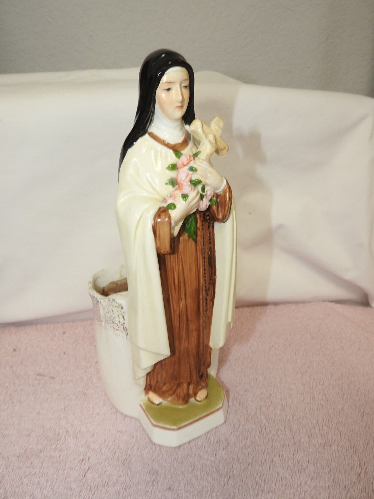 Vintage Catholic Num Ceramic Planter - READ BELOW