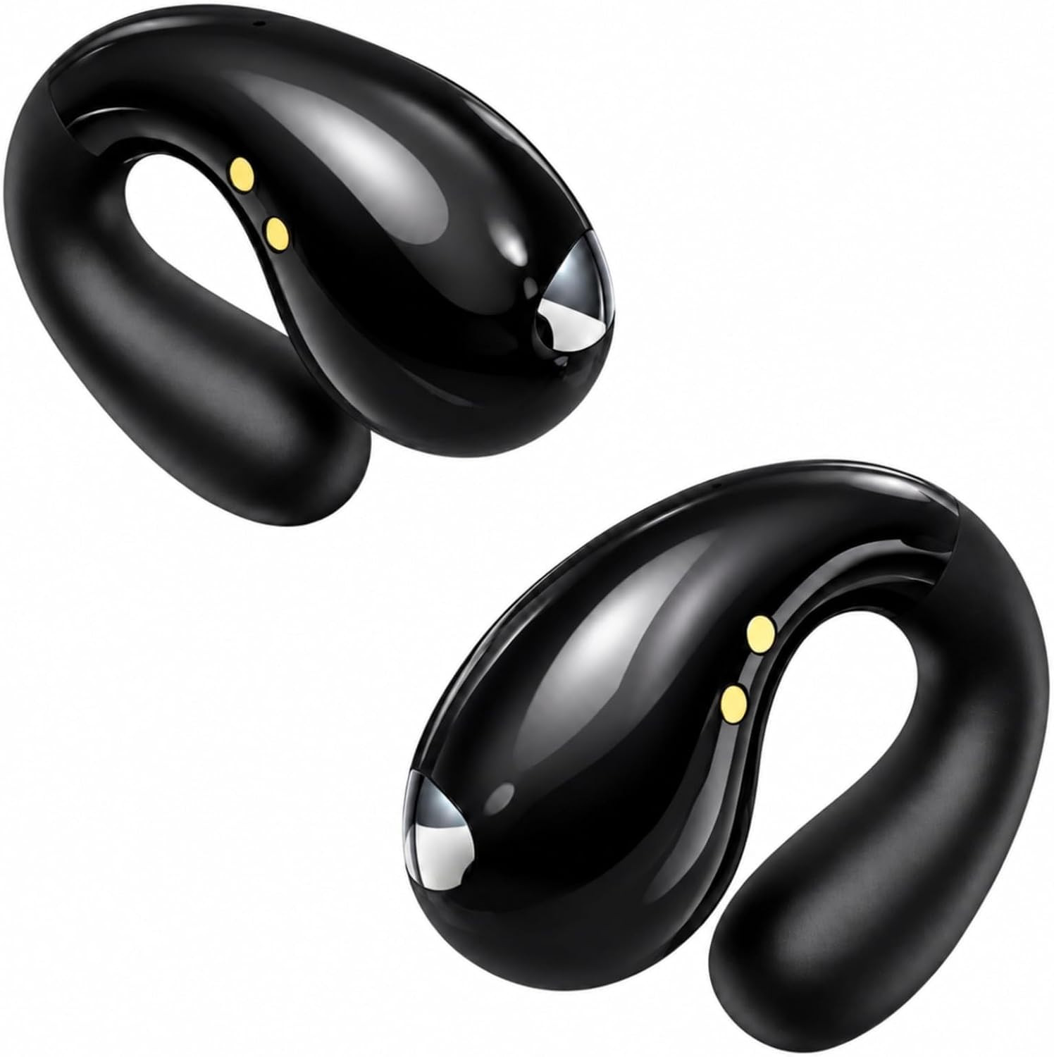 Boytond Ultra Open Ear Earbuds - Comfortable Clip-On Bone Conduction Earbuds, Ov