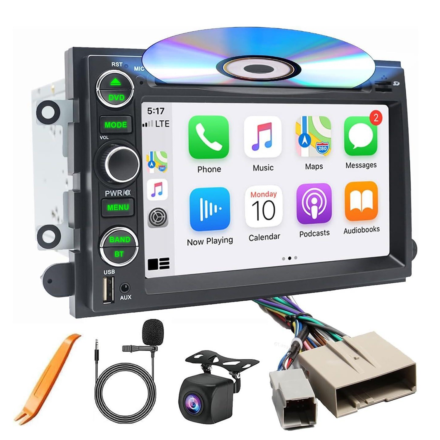 For Ford Mustang 2005-2009 Android Apple CarPlay Car Stereo Radio CD DVD Player