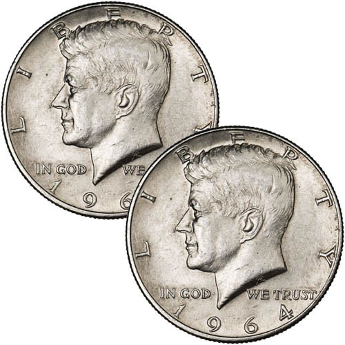 90% Silver Kennedy Half Dollars ($1 FV)