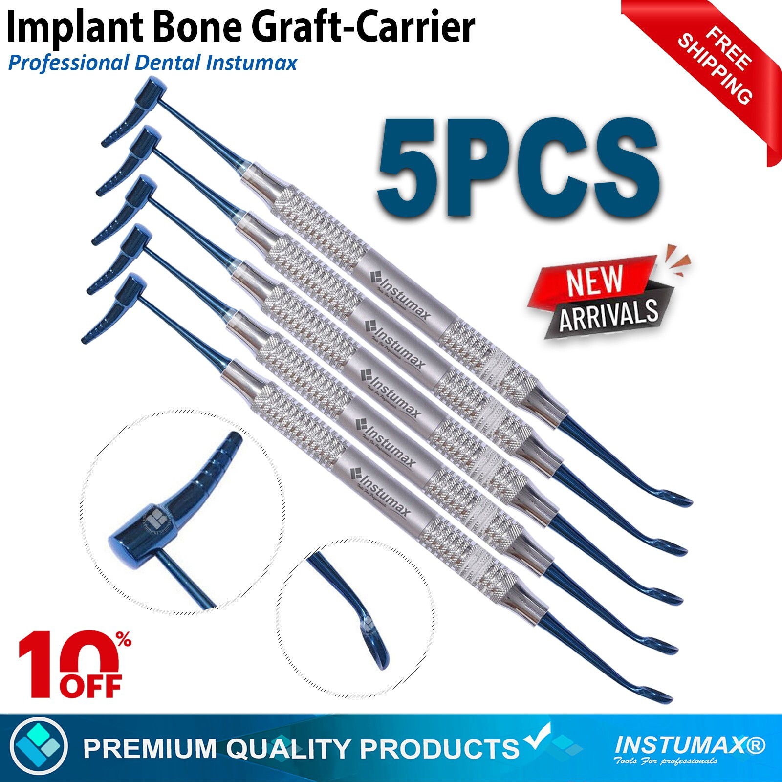 Dental Bone Graft Instruments Implant Surgery Plugger Condenser Carrier Amalgam