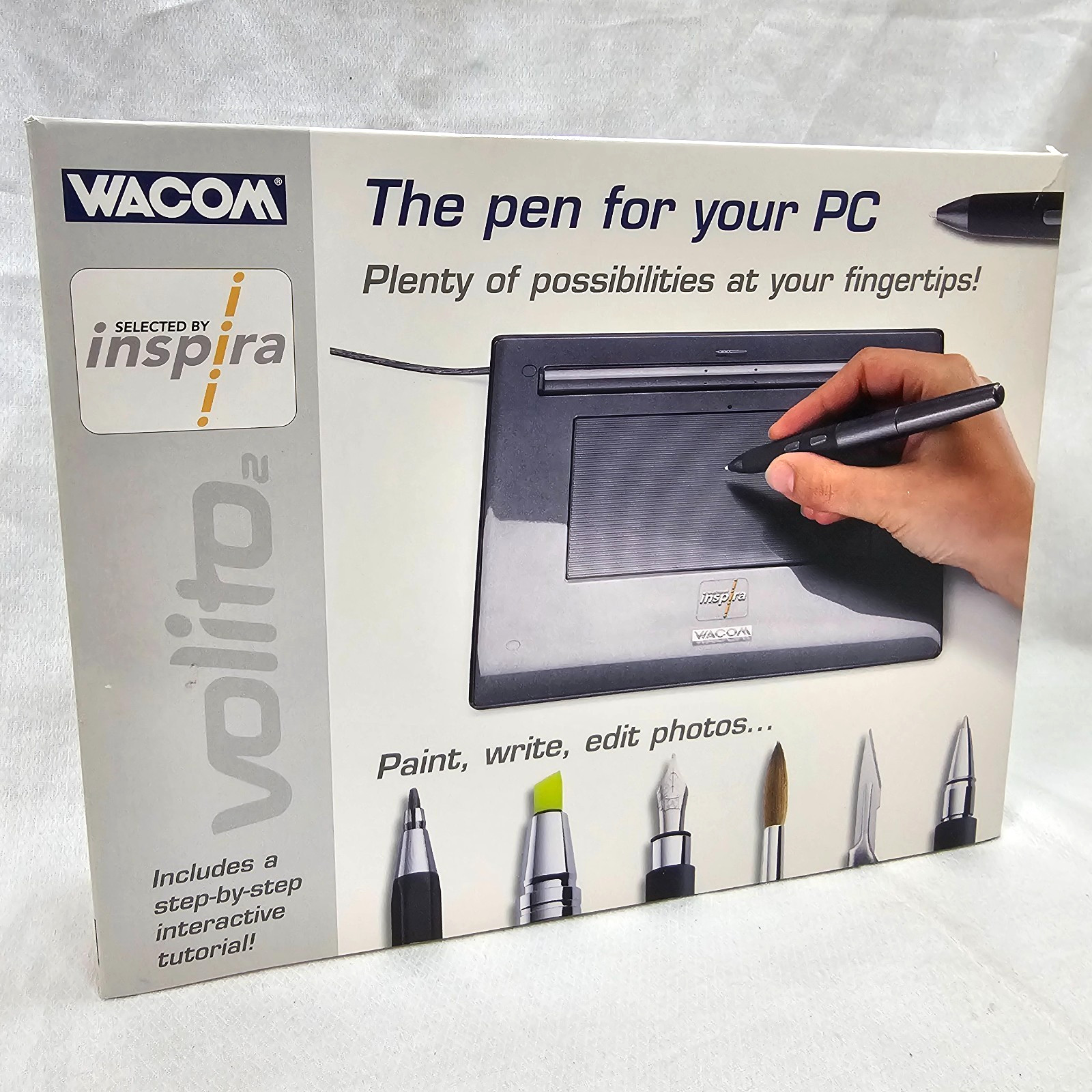 NEW WACOM Volito 2 Inspira CTF-010-B The Pen For Your PC 2005 Paint Write Edit
