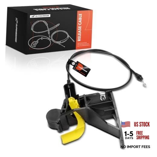 Front Hood Latch Release Cable with Handle Compatible with Ford F-250 F-350 F