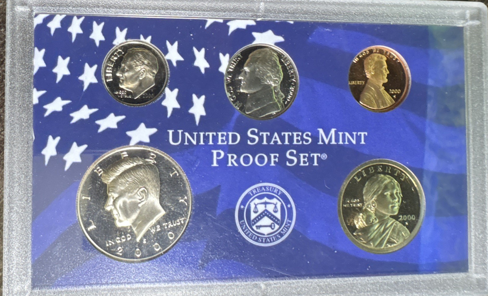 United States Mint 2000 Proof Set Uncirculated Coins, U.S. Mint Certified