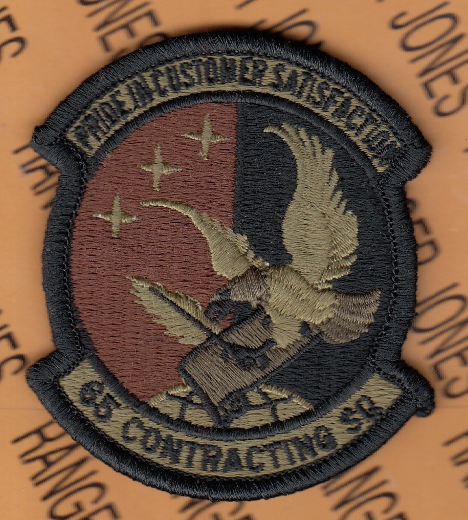 USAF Air Force 65th Contracting Sq ~3" OCP w/ HOOK patch m/e