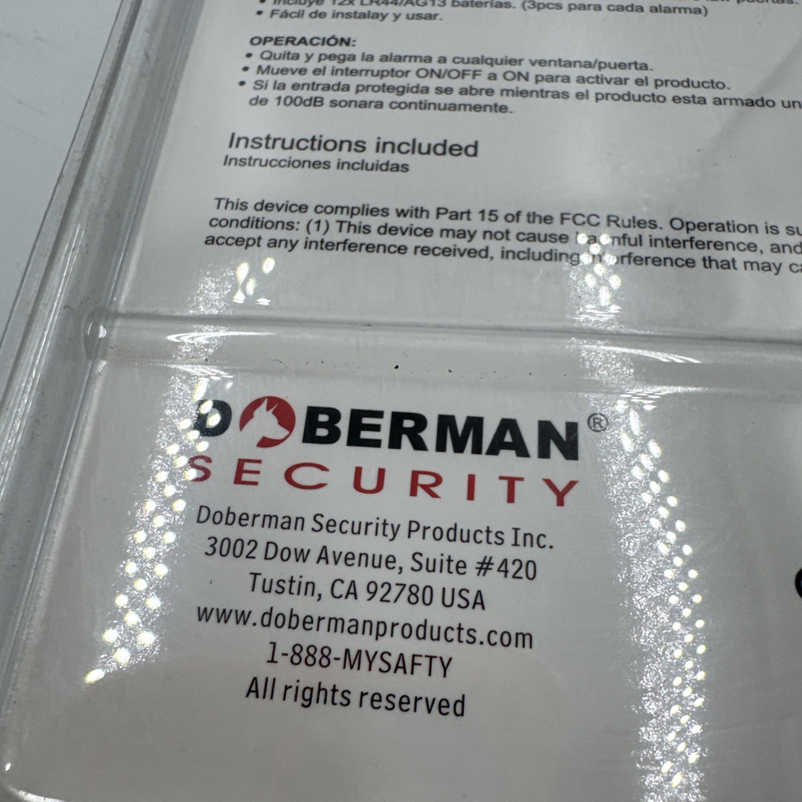 Doberman Security Window Door Alarm Kit Magnetically Triggered Alarm 4 Pack