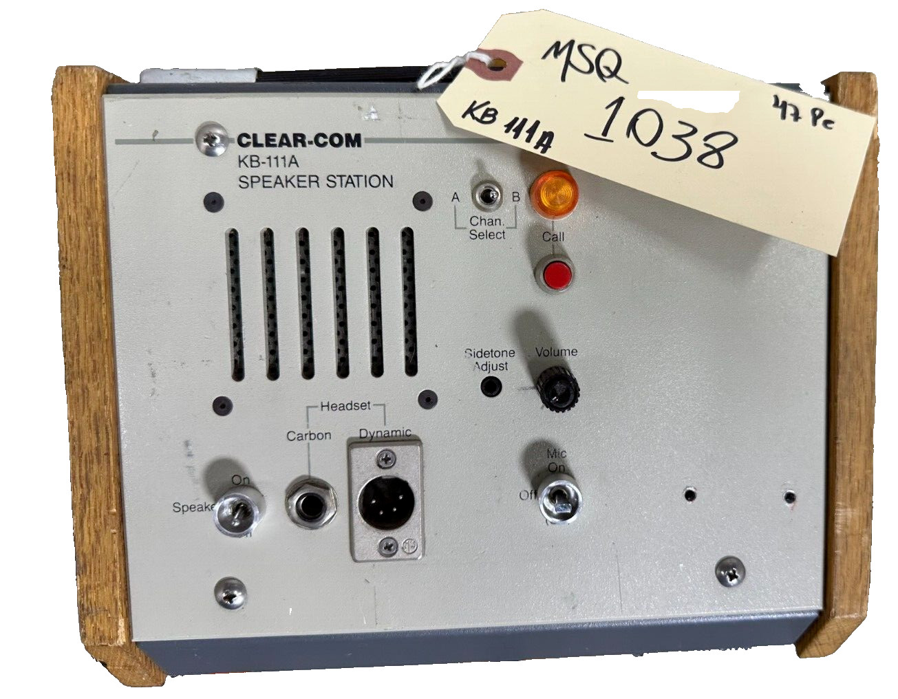 Clear-Com KB-111A Intercom Speaker Station #1038 (One)THS