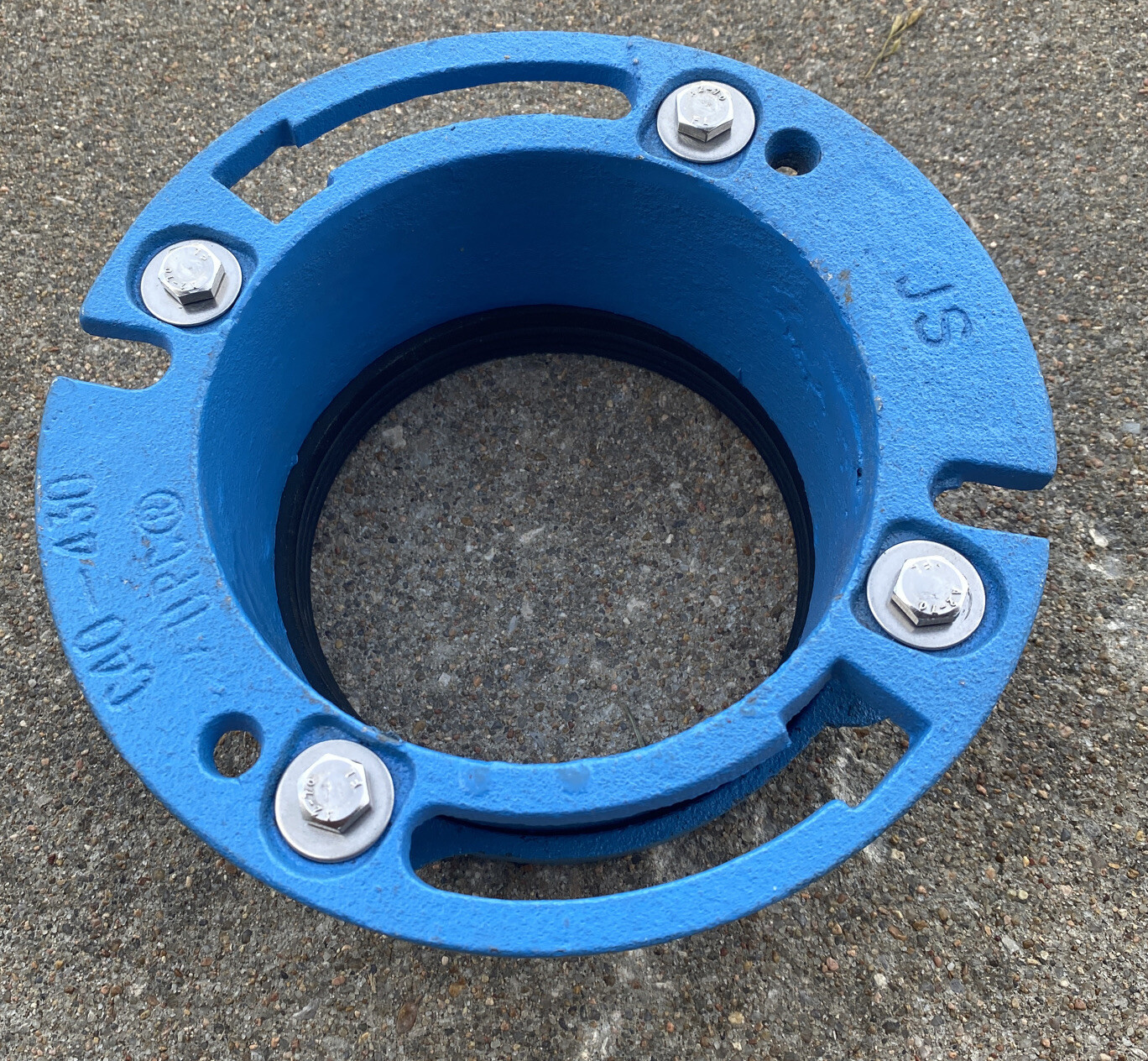 Code Blue No Caulk Closet Flange 4" pipe x 3" depth,PartNo C40430 JonesStephens