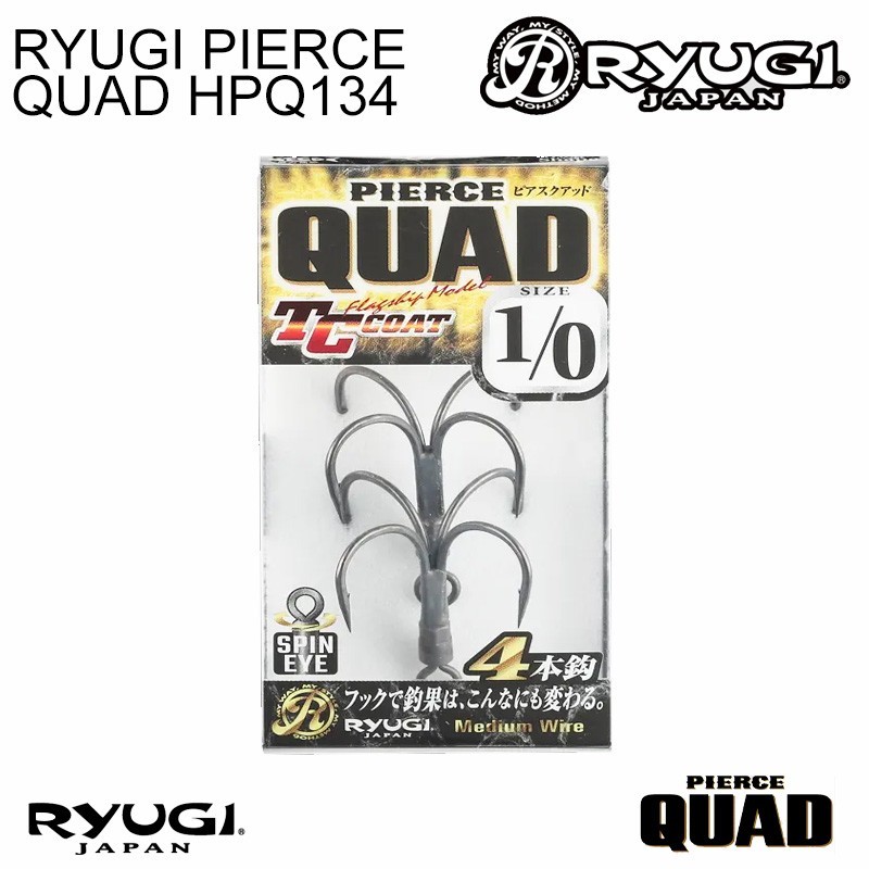 RYUGI PIERCE QUAD HPQ134 - Fishing Hook made in Japan