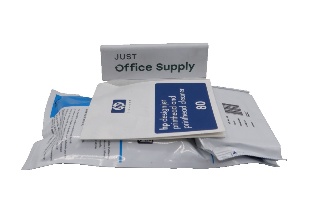 Genuine HP 80 Cyan C4822A  Ink Cartridge Printhead  Cleaner Free Shipping