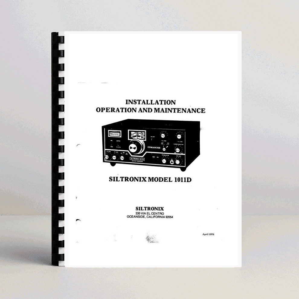 Siltronix 1011D Operation Manual
