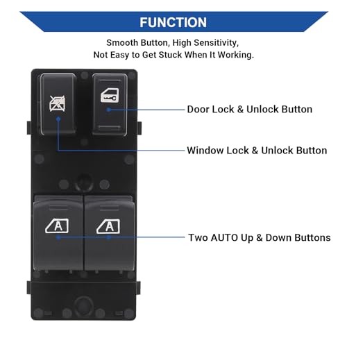 Window Master Switch Compatible with 2003-2008 Nissan 350Z / 2008-2013