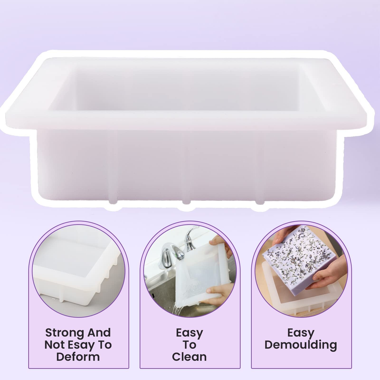 BOOWAN NICOLE Loaf Soap Molds (B0264) B0264