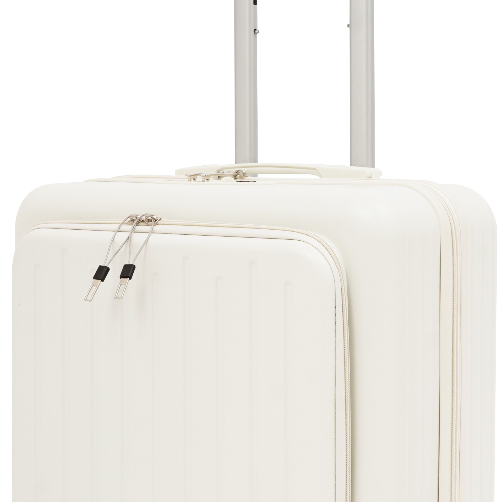 18" Boarding Suitcase, Suitcase with Front Compartment, Travel Luggage Suitcase