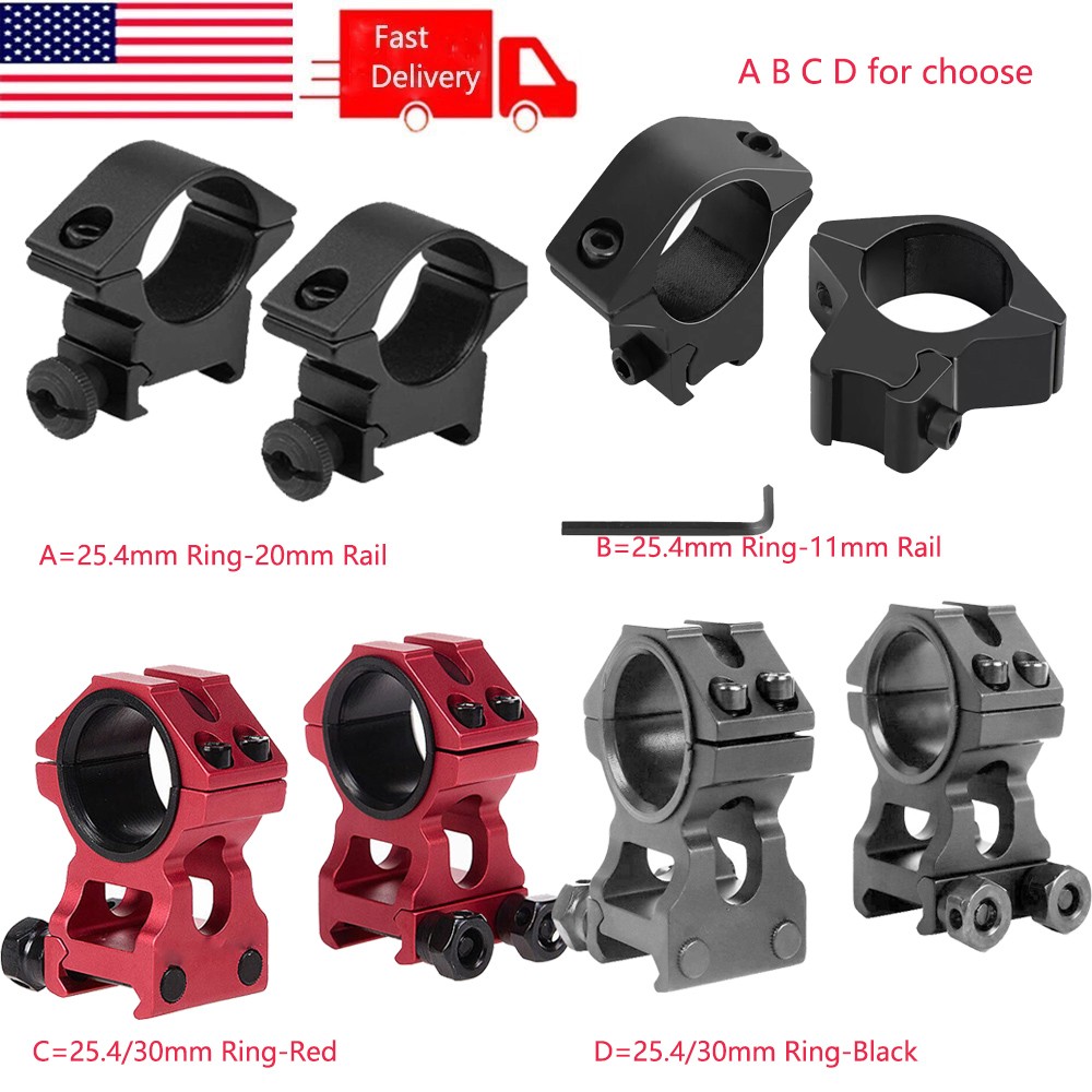 25.4mm/30mm Ring Scope High Profile Mount Adapter/Low Profile 1 Inch Ring Mount