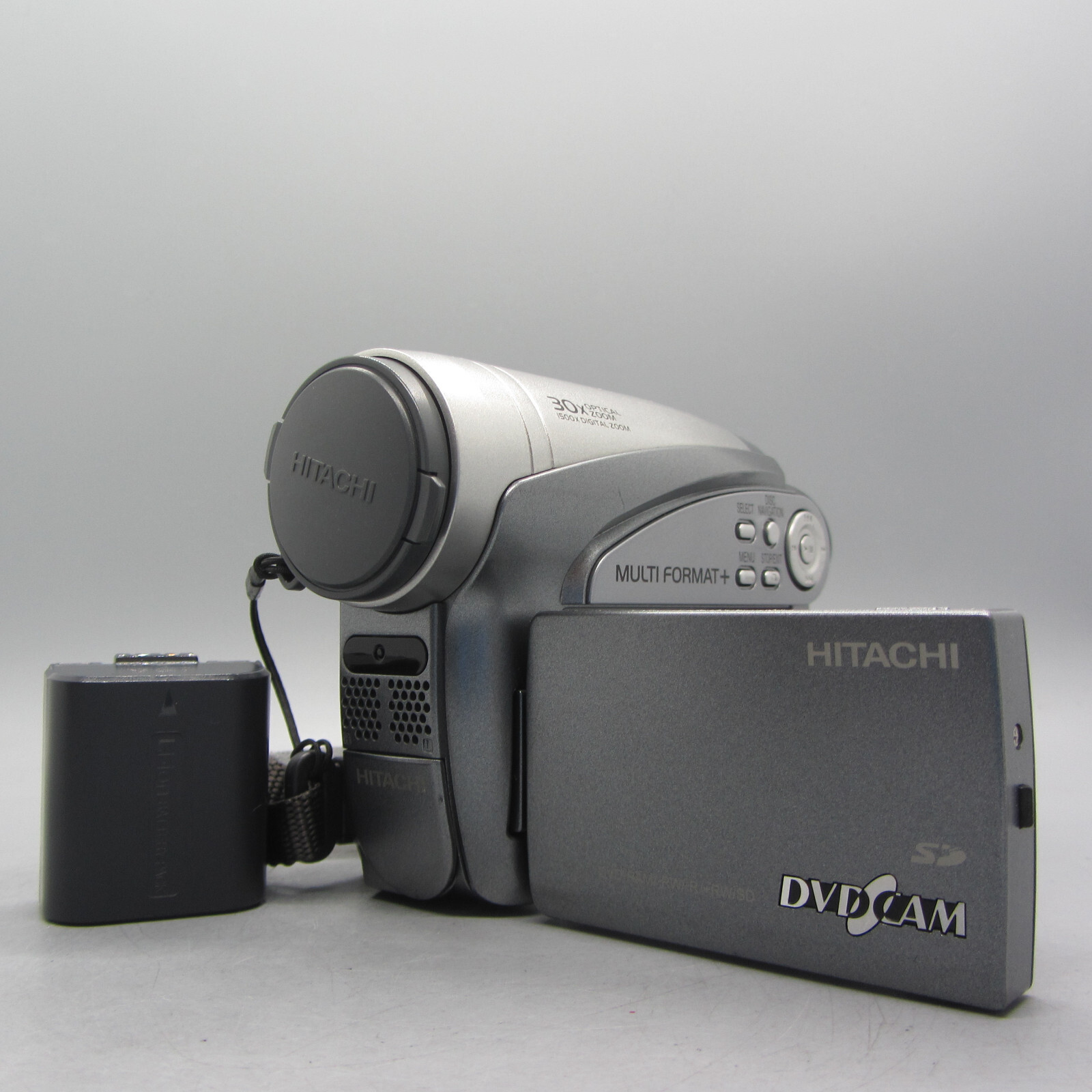 Hitachi DVDCAM DZ-MV5000E Handheld Mini DVD Camcorder Silver Tested