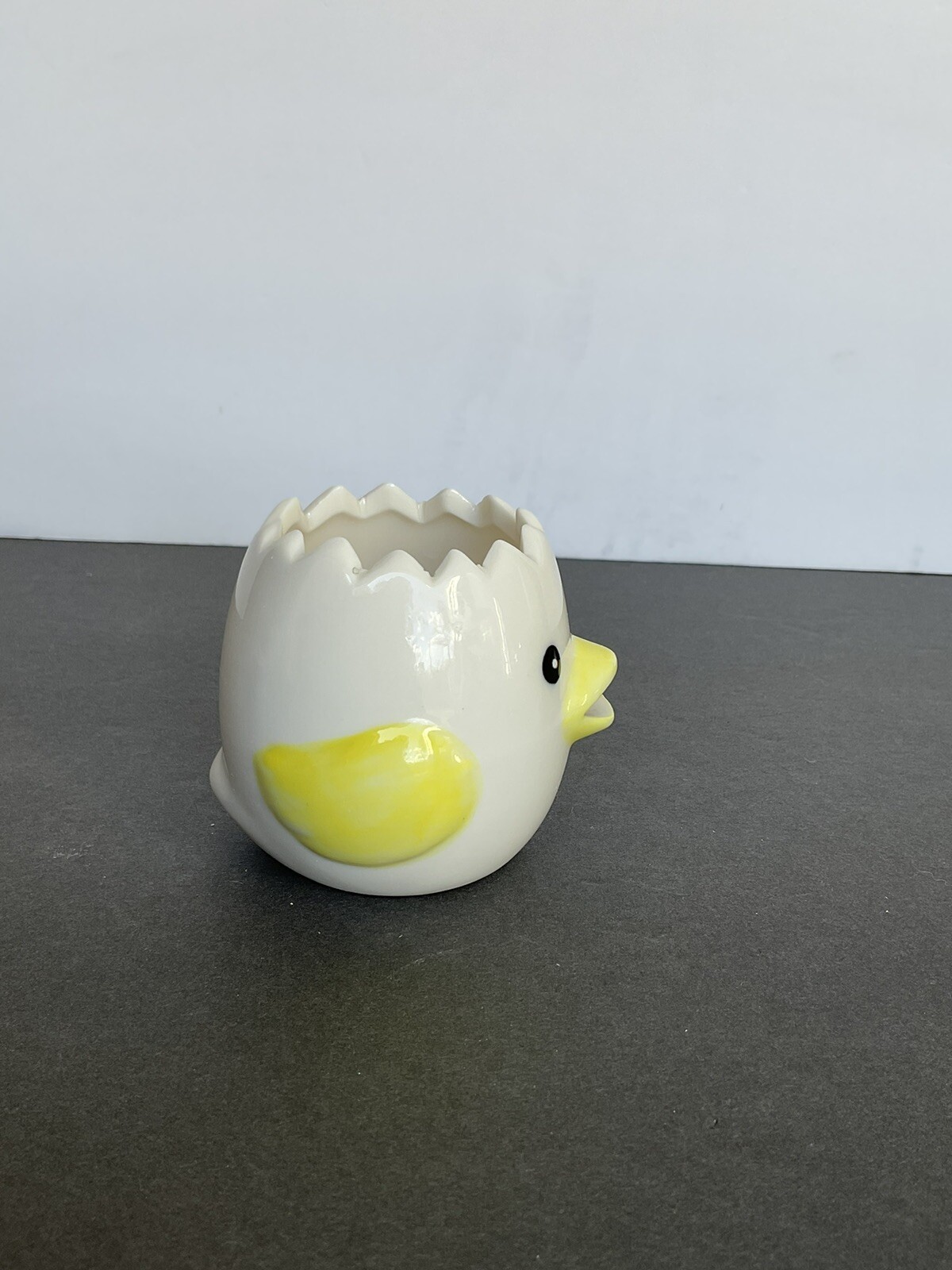 ADORABLE CERAMIC CRACKED EGG CHICK SUCCULENT/FLOWER PLANTER