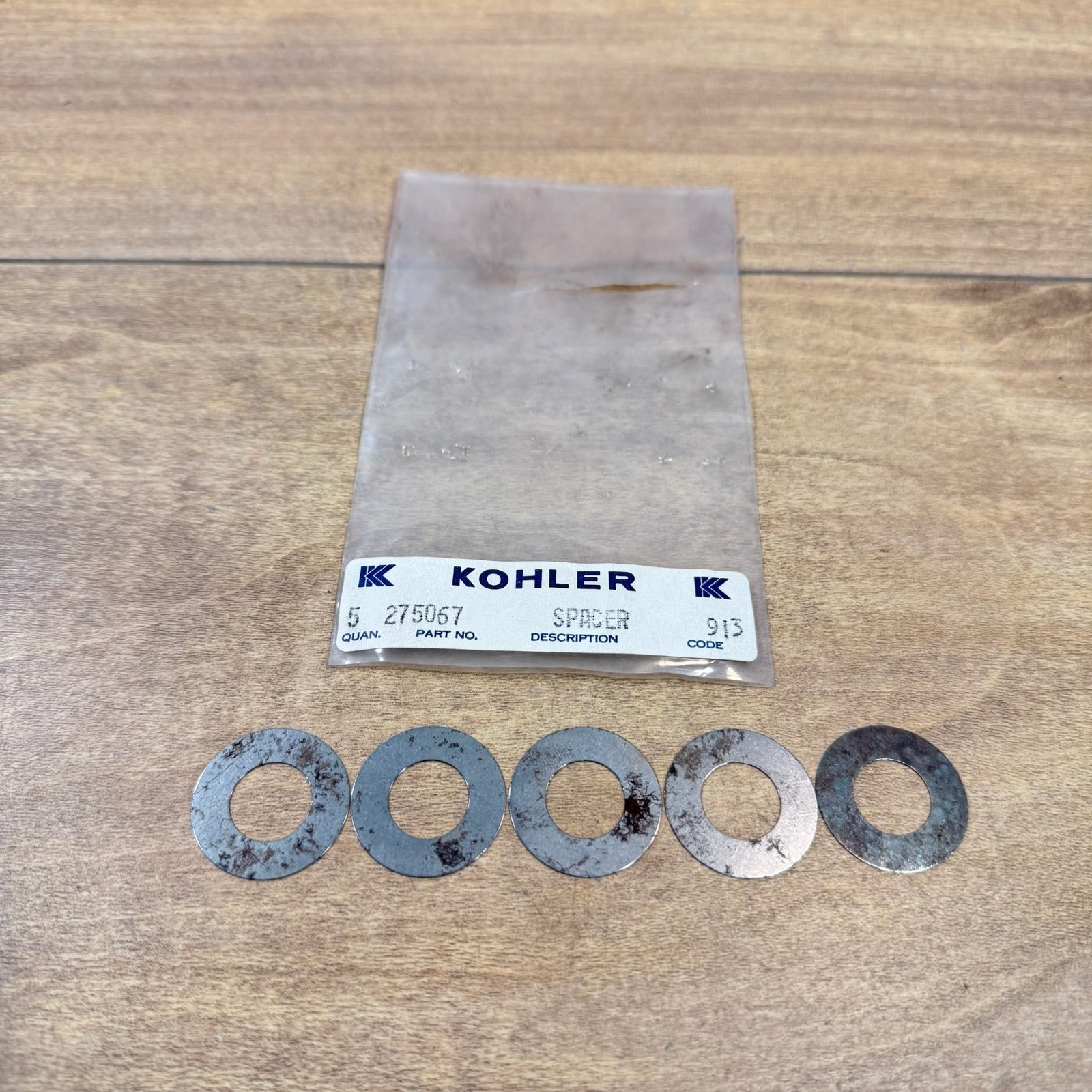 New KOHLER OEM NOS SPACER / QTY: 5 / 275057