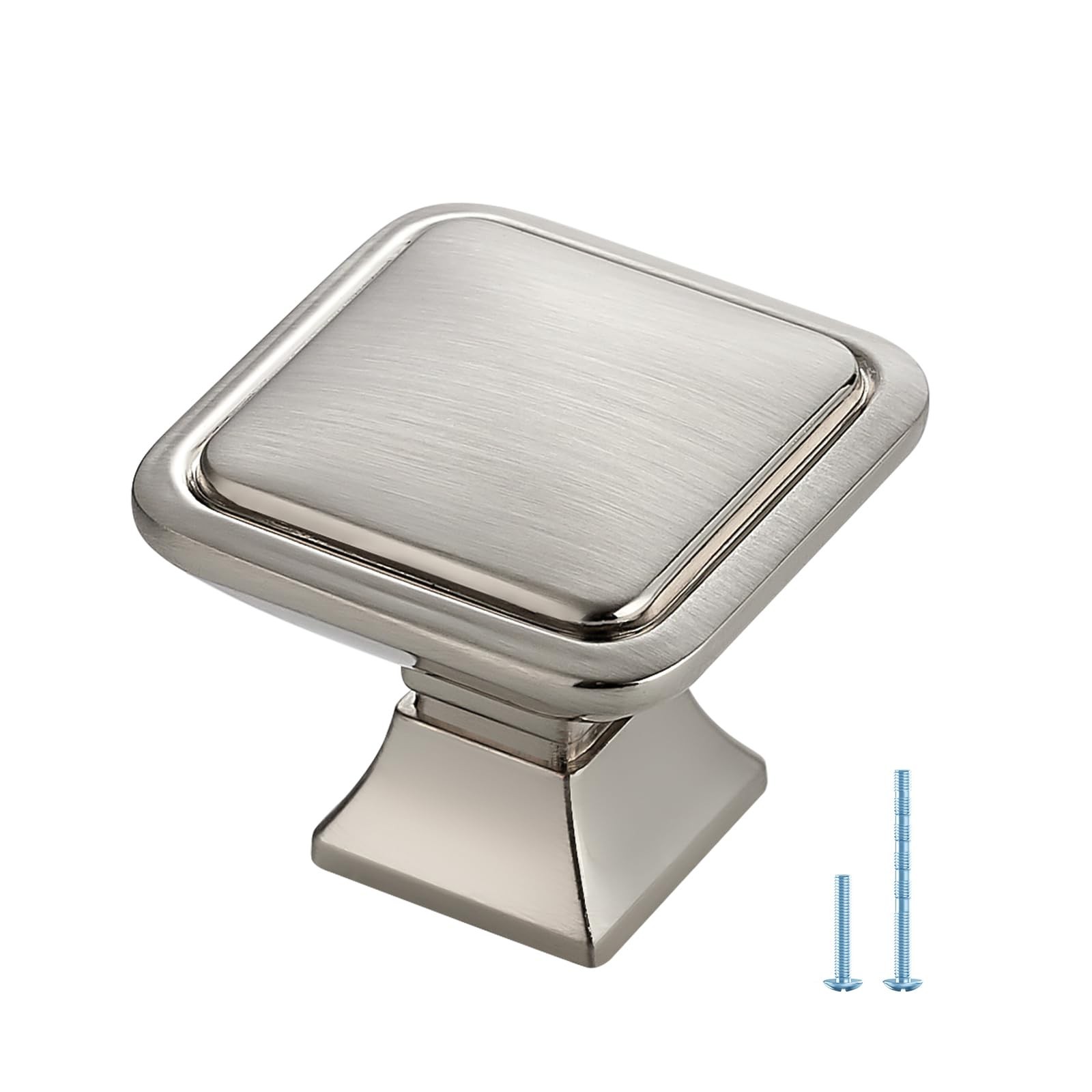 Ravinte Hardware 30 Pack Brushed Nickel Cabinet Knobs Single Hole Center Soli...
