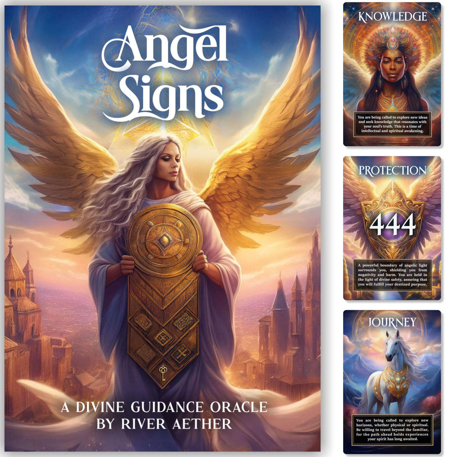 Angel Signs Oracle Cards - 66 Cards with 11 Angel Numbers - Spiritual Guidance